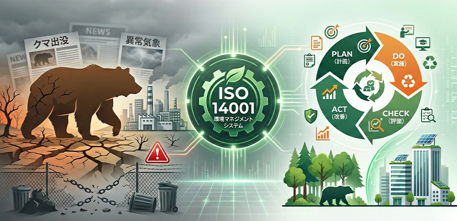 クマ被害は企業の責任？ISO14001で挑む環境リスク管理術