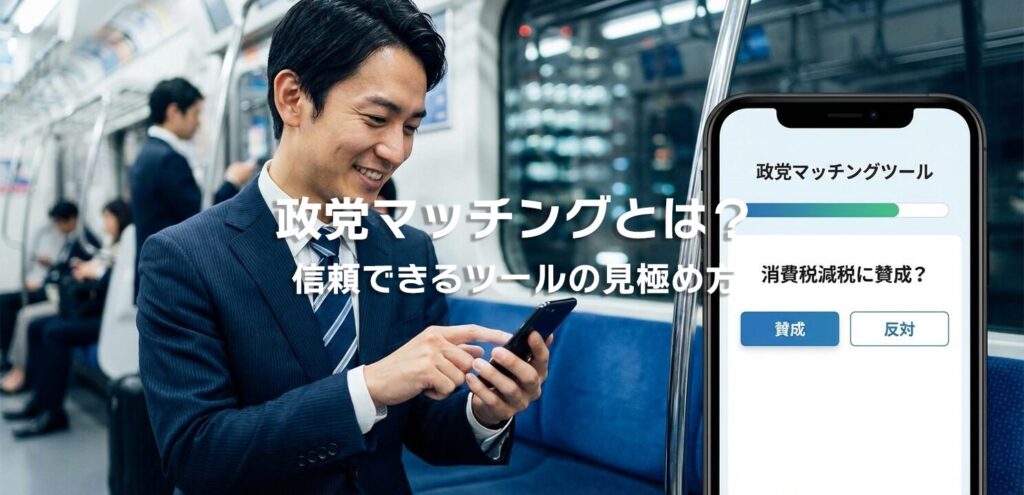 政党マッチングとは？信頼できるツールの見極め方や使い方を紹介