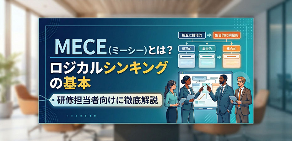 MECE（ミーシー）とは？ロジカルシンキングの基本を研修担当者向けに徹底解説