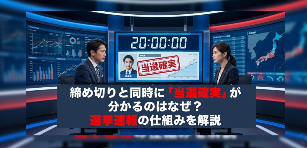 締め切りと同時に「当選確実」が分かるのはなぜ？選挙速報の仕組みを解説