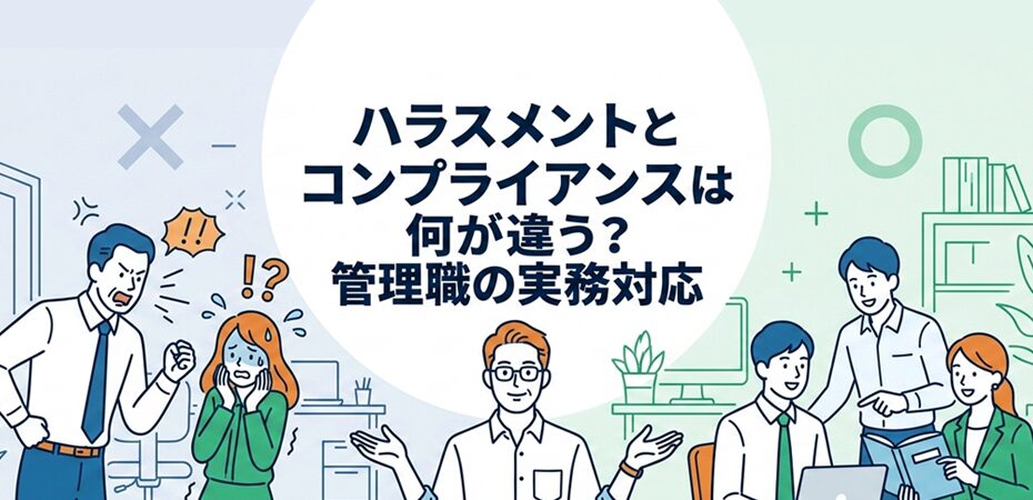 ハラスメントとコンプライアンスは何が違う？管理職の実務対応