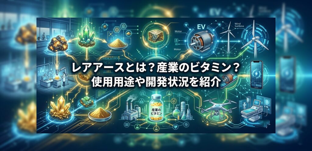 レアアースとは？産業のビタミン？使用用途や開発状況を紹介