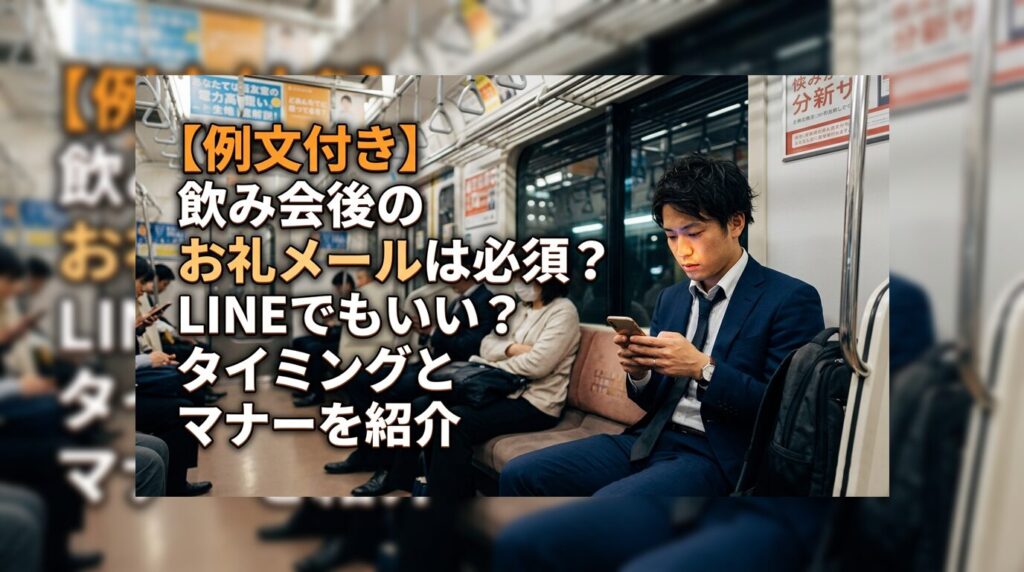【例文付き】飲み会後のお礼メールは必須？LINEでもいい？タイミングとマナーを紹介