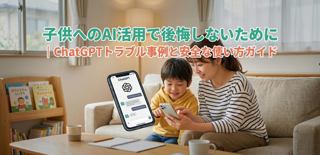 子供へのAI活用で後悔しないために｜ChatGPTトラブル事例と安全な使い方ガイド