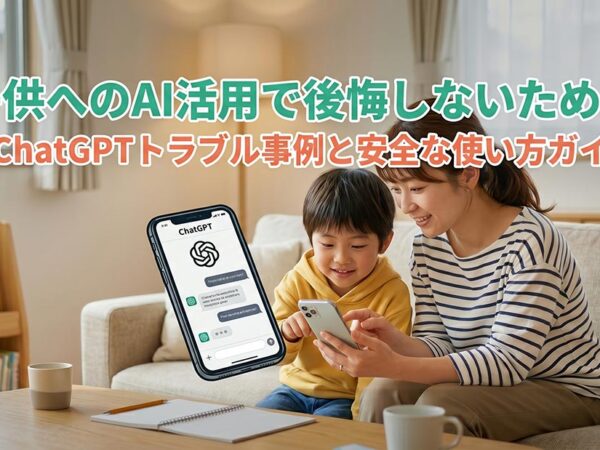 子供へのAI活用で後悔しないために｜ChatGPTトラブル事例と安全な使い方ガイド
