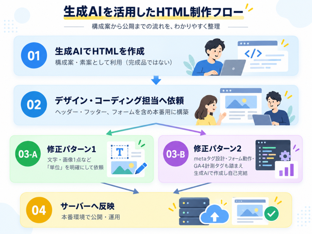 生成AIを活用したhtml制作フロー