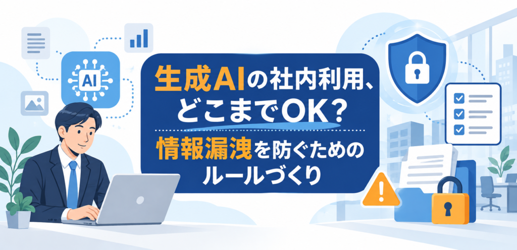 生成AIの社内利用、どこまでOK？情報漏洩を防ぐためのルールづくり
