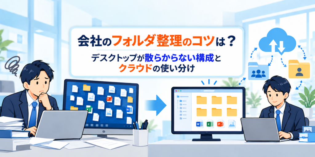 会社のフォルダ整理のコツは？デスクトップが散らからない構成とクラウドの使い分け