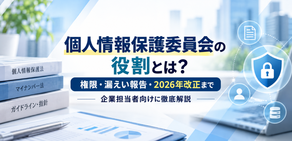 個人情報保護委員会の役割とは？権限・漏えい報告・2026年改正まで企業担当者向けに徹底解説