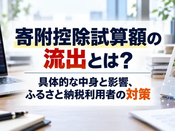 寄附控除試算額の流出とは？具体的な中身と影響、ふるさと納税利用者の対策